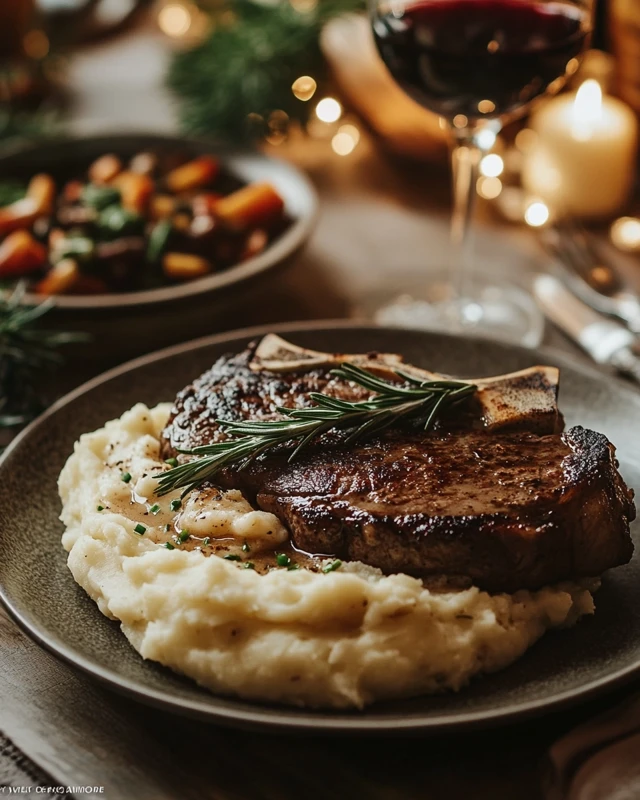 Steak with Mashed Potatoes