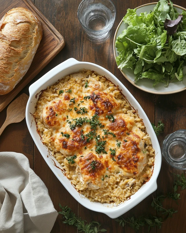 cheesy chicken and rice casserole