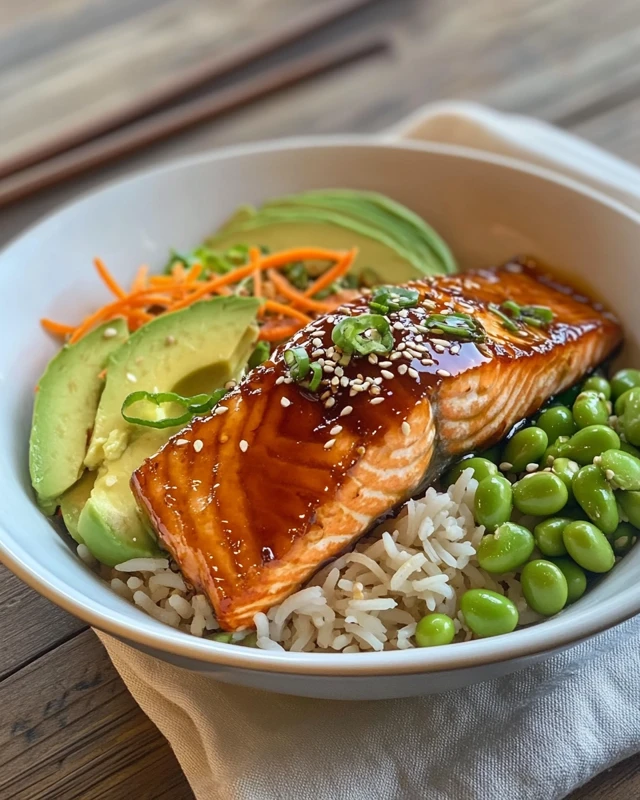 Hot Honey Salmon Bowls